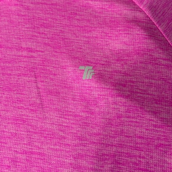 TBY Womens Active Pullover Long Sleeve Hoodie Lightweight Pink Heathered‎ XL - Picture 2 of 5